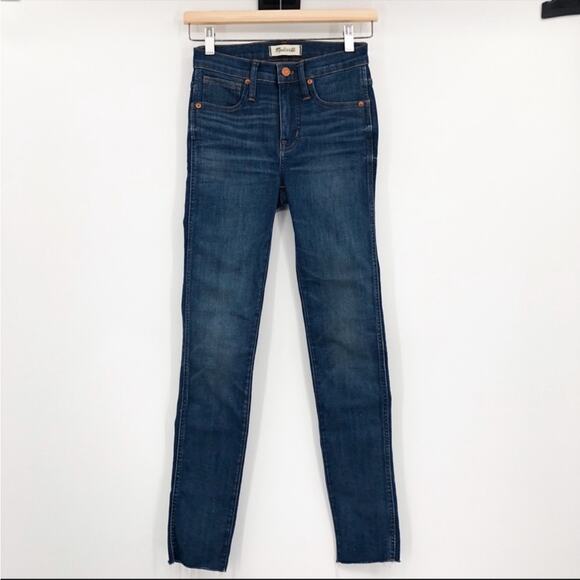 Madewell 9" High Rise Skinny Blue Denim Jeans size 24 - Picture 1 of 10